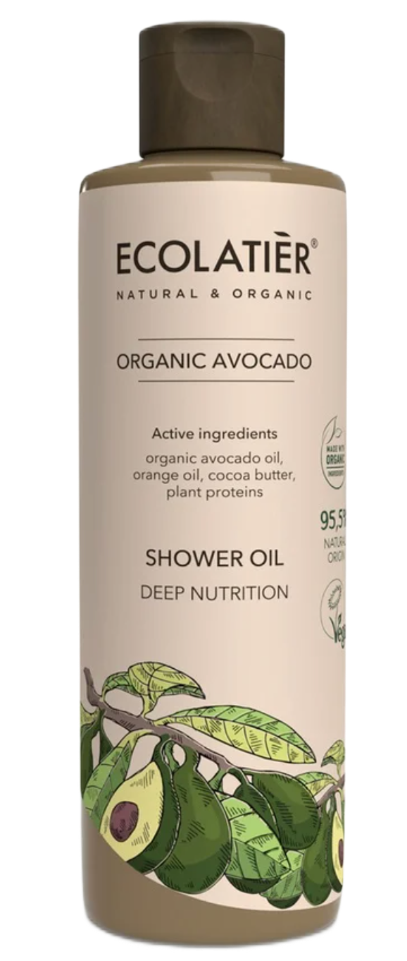 ECOLATIER Ulje za tuširanje Organic Avocado, 250 ml | VESNA.RS