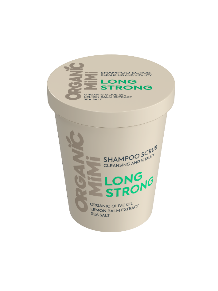 Organic Mimi Šampon piling za čišćenje i jačanje kose Long strong, 310 g | VESNA.RS