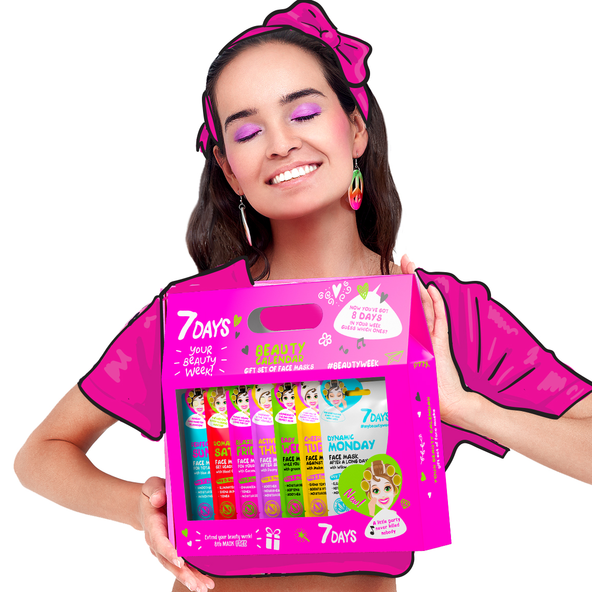 7DAYS Poklon set Beauty Calendar, 7 maski za lice | VESNA.RS