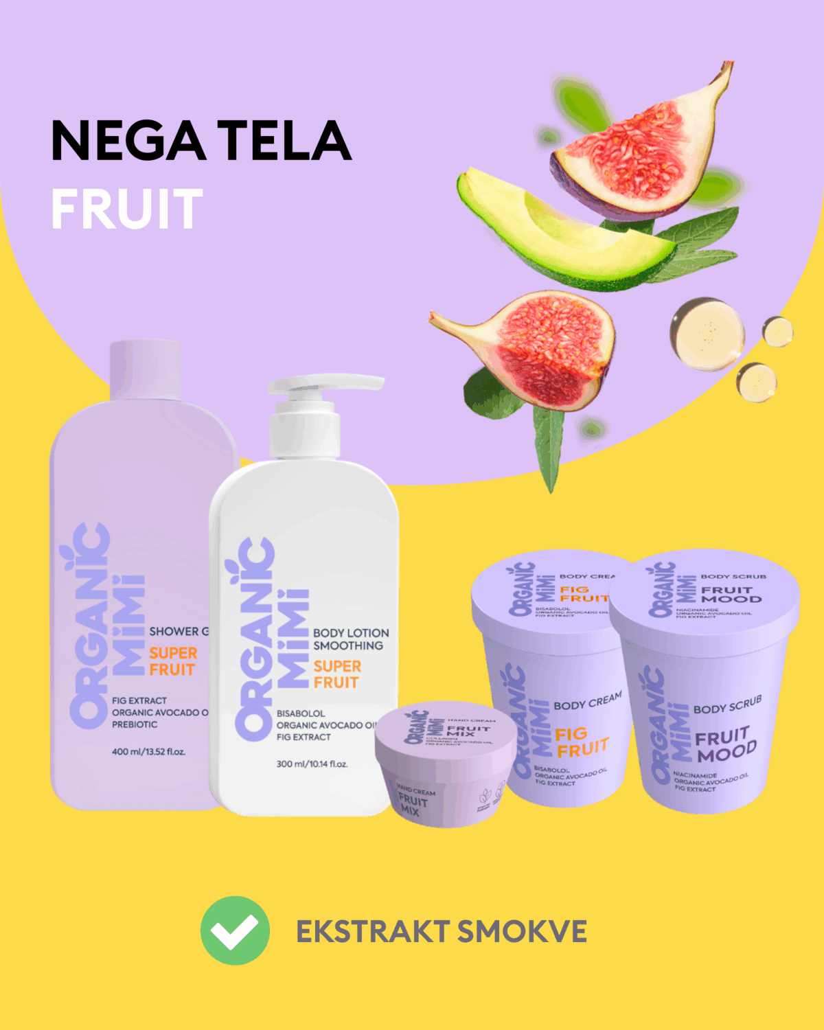 Organic Mimi Krema za telo Smokva Fig fruit, 200 ml | VESNA.RS